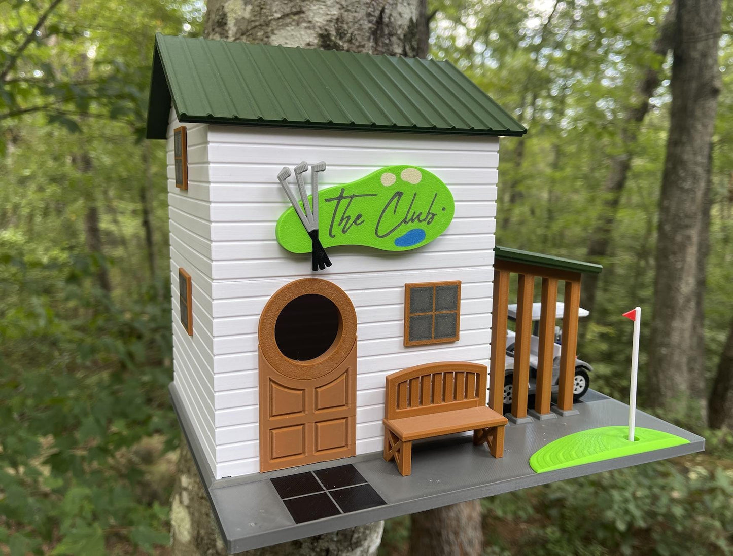 Golf Club Birdhouse - 2 Level Whimsical Garden Gift for Golf Lovers