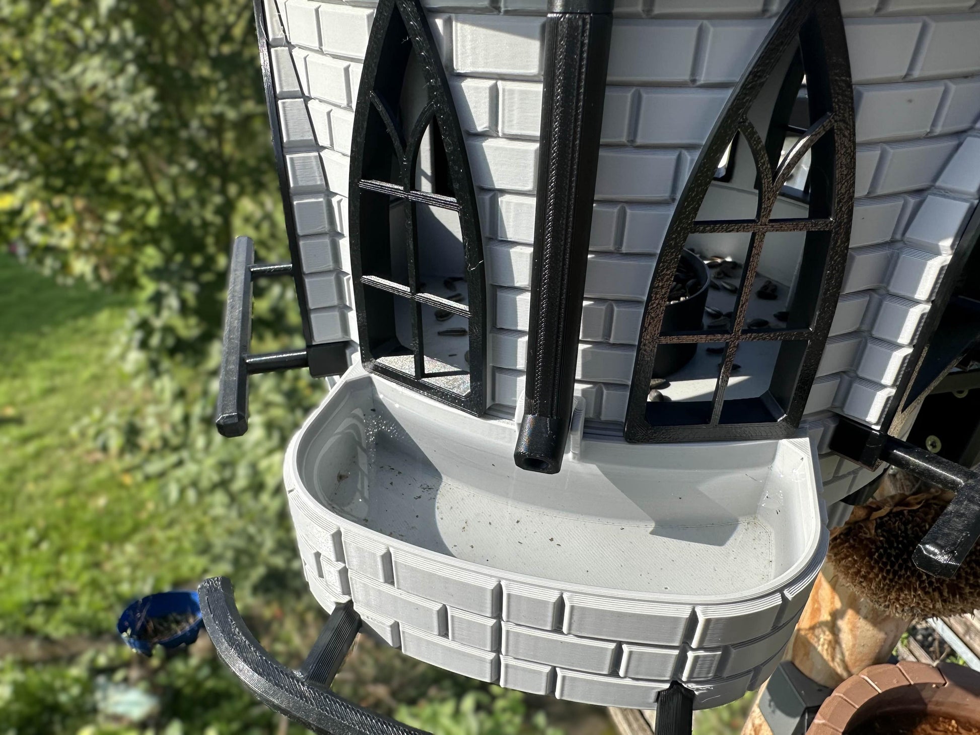 Cathedral Bird Feeder with Integrated Bath - Luxury Garden Feature