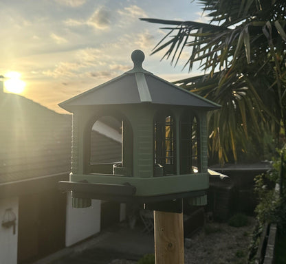 Architectural Pavilion Bird Feeder - Weather-Resistant Garden Station