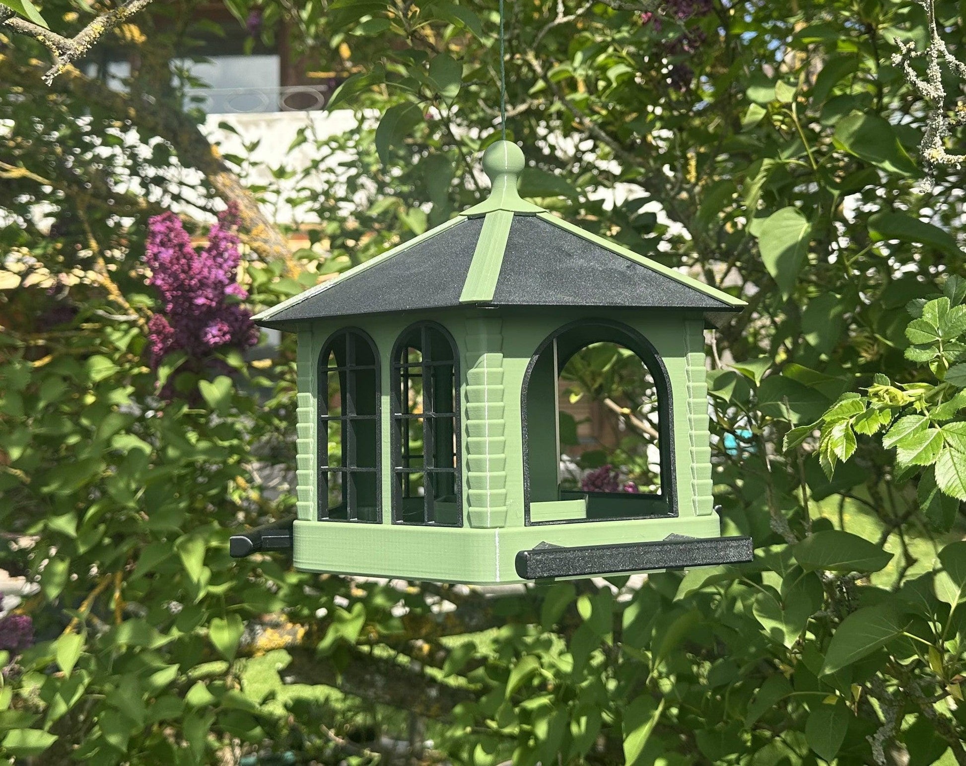 Architectural Pavilion Bird Feeder - Weather-Resistant Garden Station