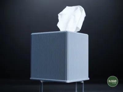 Minimalist Ribbed Tissue Box Cover | Rectangle & Cube Dispenser - Minimalist Tissue Box Cover - Ribbed Texture Tissue Box