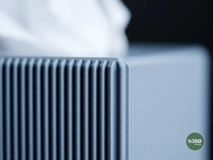 Minimalist Ribbed Tissue Box Cover | Rectangle & Cube Dispenser - Minimalist Tissue Box Cover - Ribbed Texture Tissue Box