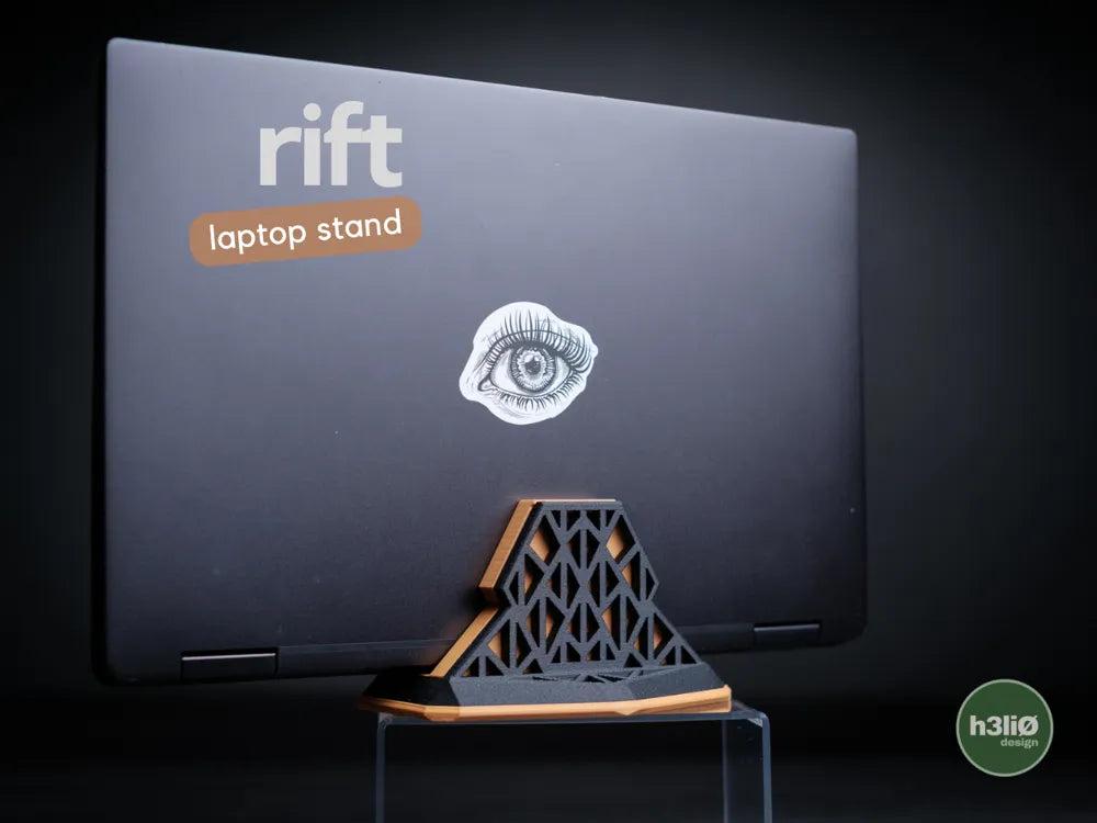 Rift Vertical Laptop Stand with Modular Gap Inserts | Compact Desk Storage - Modular Laptop Stand - Compact Desk Organizer