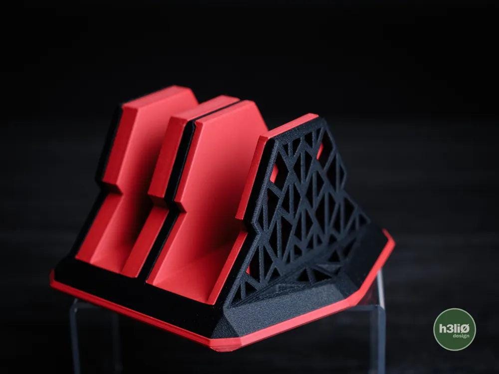 Rift X2 Dual Vertical Laptop Stand with Modular Inserts | Compact Desk Storage - Dual Vertical Laptop Stand - Compact Desk Organizer