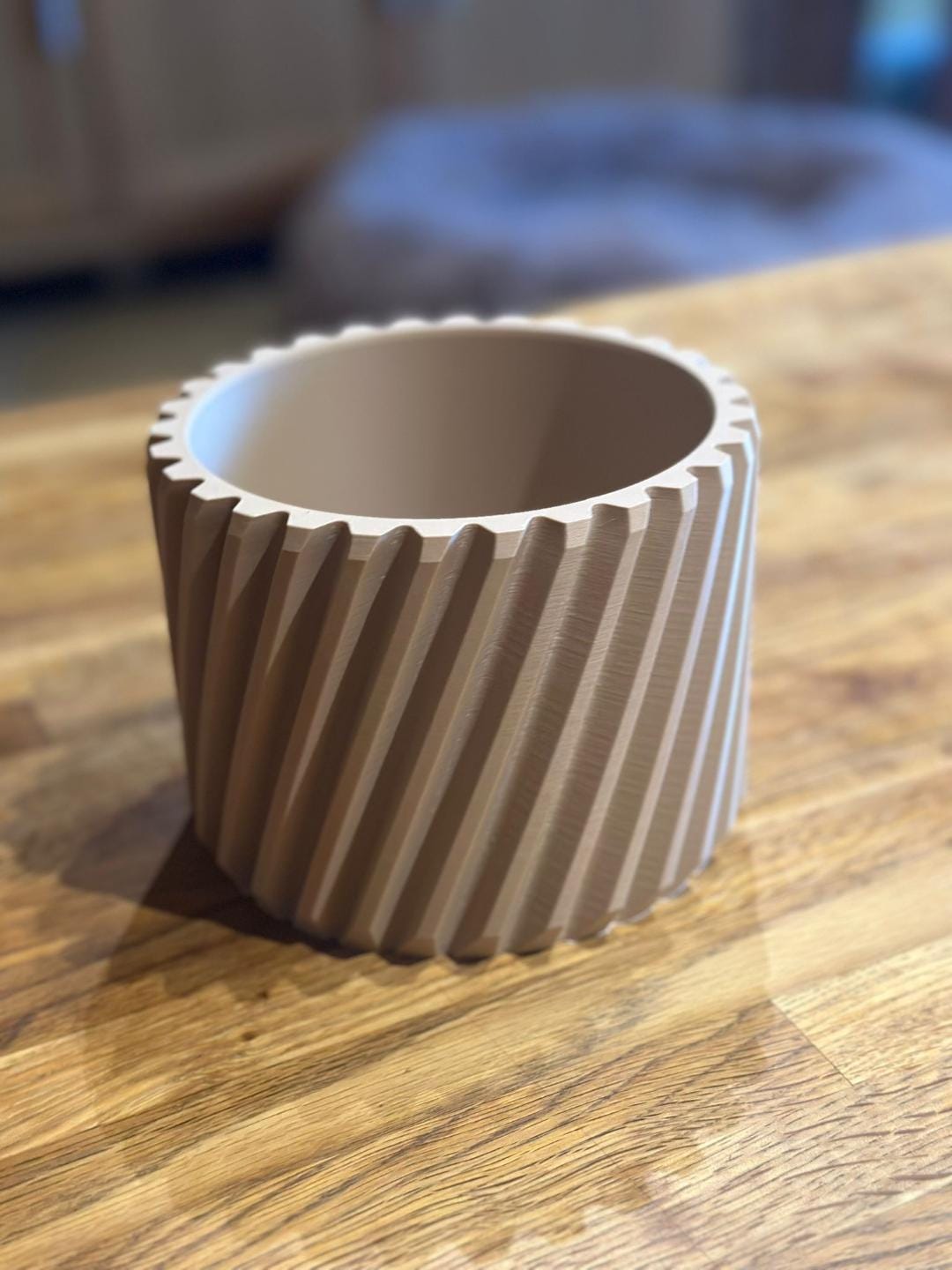 Helix Ridge Planter - Spiral Ridge Sculptural Indoor Planter