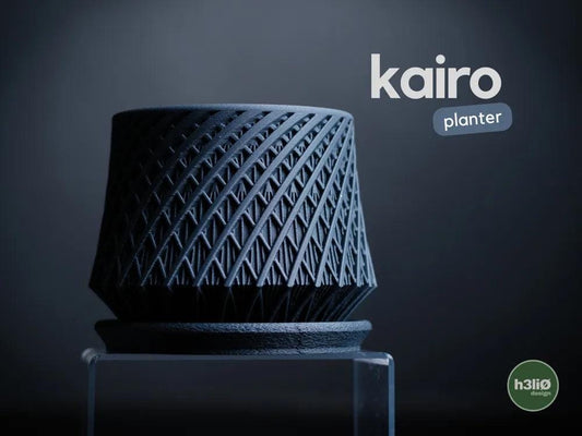Kairo Geometric Planter with Elevated Drip Plate | Modern Indoor Pot