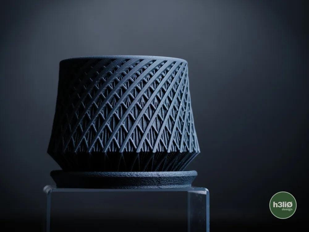 Kairo Geometric Planter with Elevated Drip Plate | Modern Indoor Pot