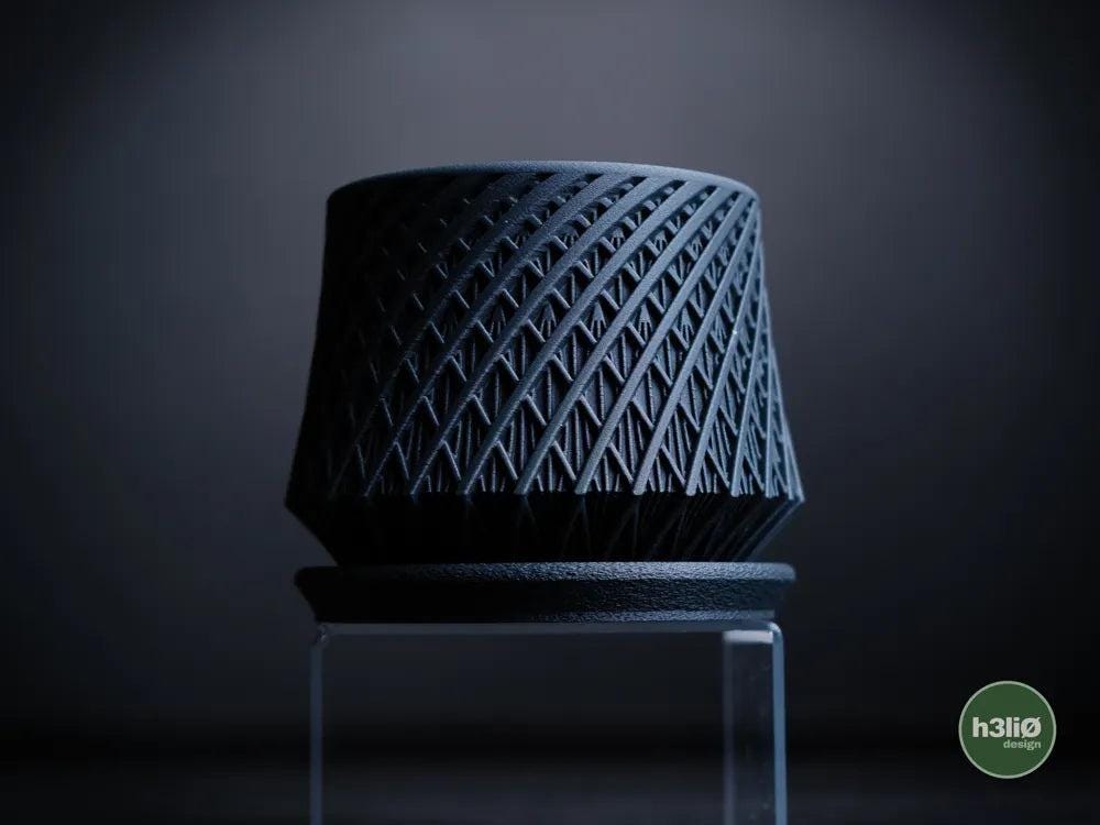 Kairo Geometric Planter with Elevated Drip Plate | Modern Indoor Pot