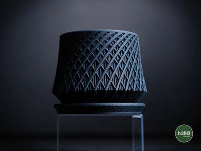 Kairo Geometric Planter with Elevated Drip Plate | Modern Indoor Pot