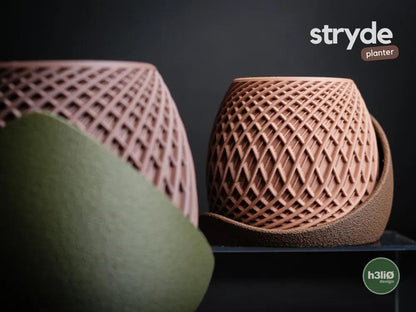 Stryde Lattice Planter with Elevated Drip Plate | Modern Indoor Pot