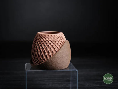 Stryde Lattice Planter with Elevated Drip Plate | Modern Indoor Pot