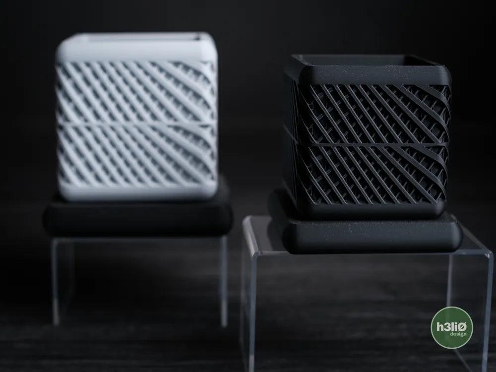 Qube Square Planter with Elevated Drip Plate | Modern Indoor Pot