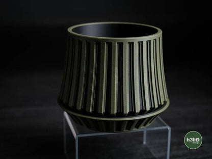 Echoic Patterned Planter with Elevated Plate | Modern Indoor Pot