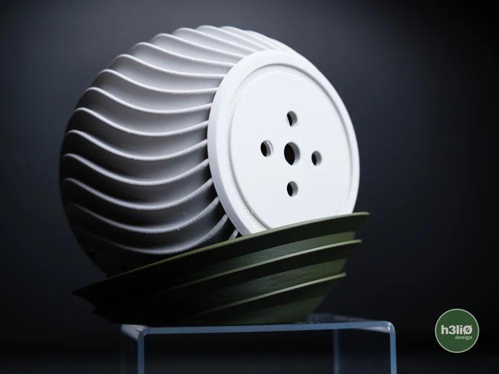 Sonar Wave Planter with Elevated Drip Plate | Modern Indoor Pot