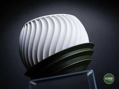 Sonar Wave Planter with Elevated Drip Plate | Modern Indoor Pot