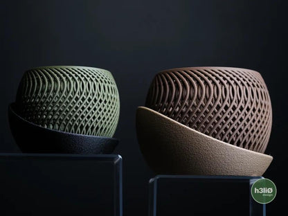 Mirage Orchid Planter with Elevated Airflow Design | Modern Wrap-Around Plate