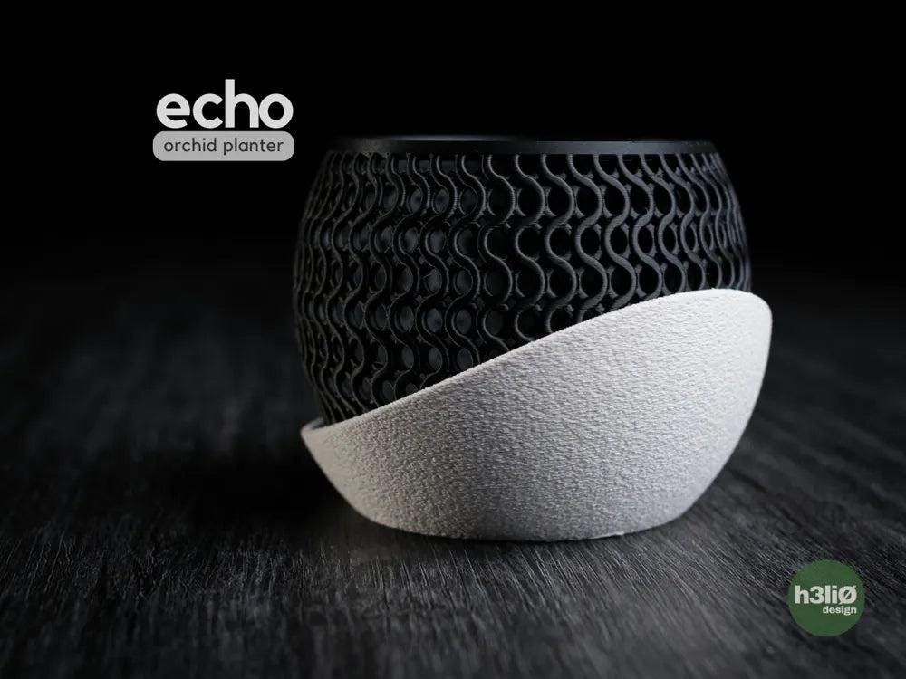 Echo Orchid Planter — Elevated Airflow Pot with Wrap-Around Plate