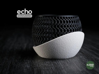 Echo Orchid Planter — Elevated Airflow Pot with Wrap-Around Plate