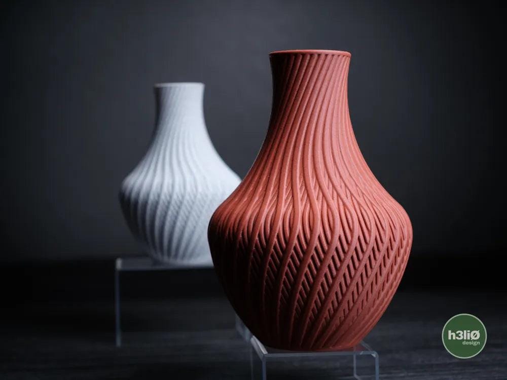 Quell Ribbed Decorative Vase | Modern Sculptural Vessel