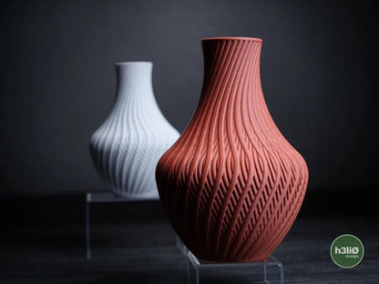 Quell Ribbed Decorative Vase | Modern Sculptural Vessel