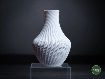 Quell Ribbed Decorative Vase | Modern Sculptural Vessel