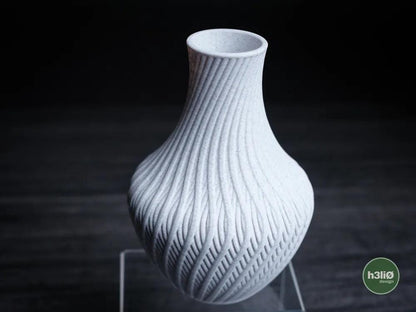 Quell Ribbed Decorative Vase | Modern Sculptural Vessel