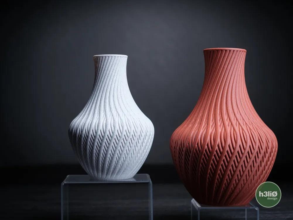 Quell Ribbed Decorative Vase | Modern Sculptural Vessel