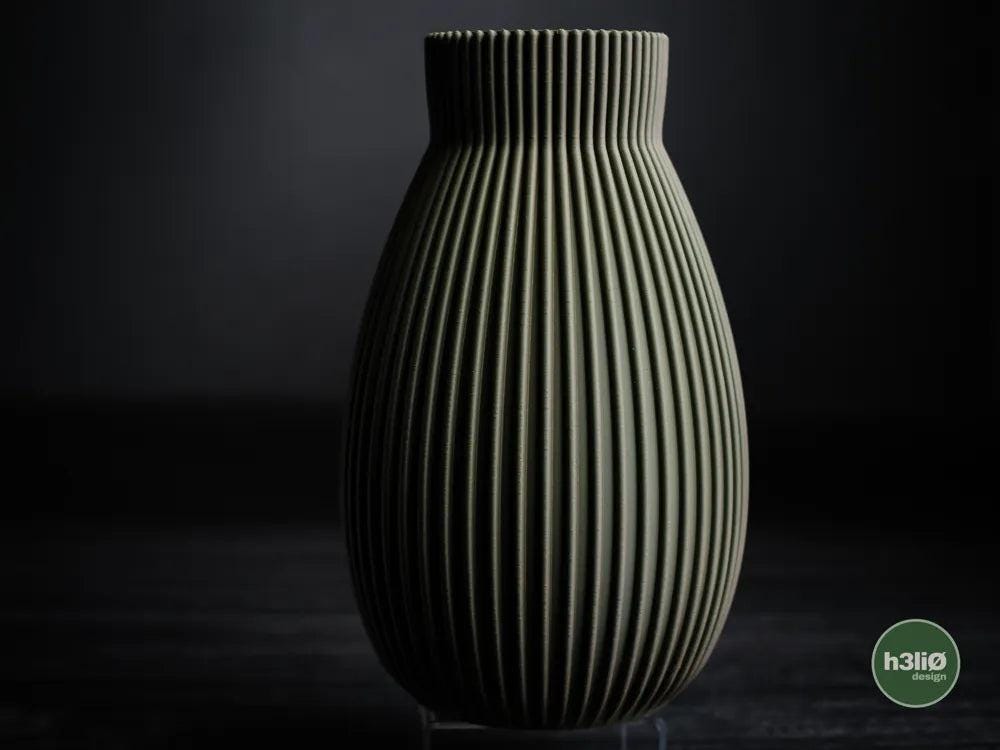 Obscura Ribbed Decorative Vase | Modern Minimalist Vessel