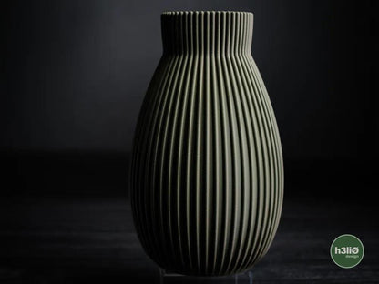 Obscura Ribbed Decorative Vase | Modern Minimalist Vessel