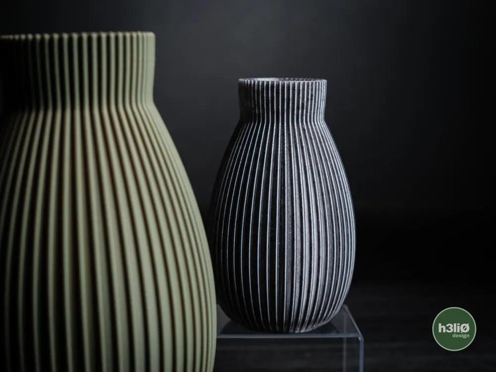 Obscura Ribbed Decorative Vase | Modern Minimalist Vessel