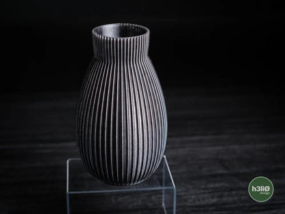 Obscura Ribbed Decorative Vase | Modern Minimalist Vessel