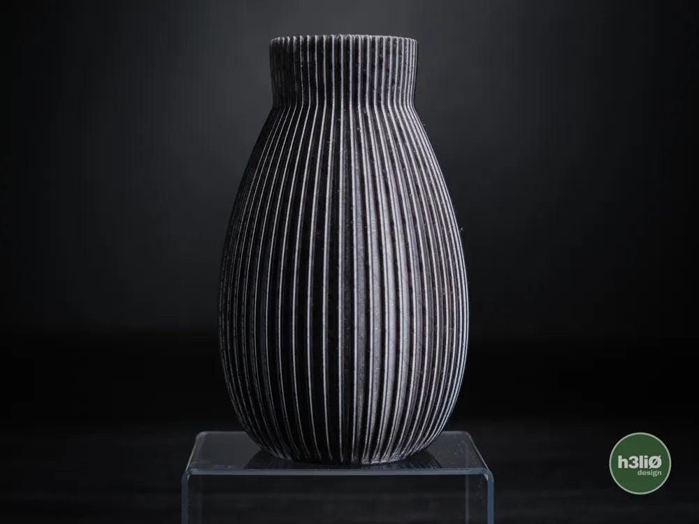 Obscura Ribbed Decorative Vase | Modern Minimalist Vessel
