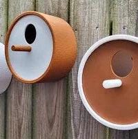 Round Wall-Mount Birdhouse with 28mm Entry | Outdoor Nest Box