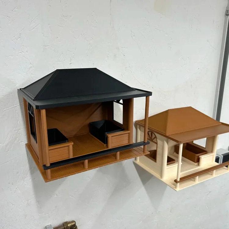 Classic Barn-Style Bird Feeder with Removable Roof | Outdoor Garden