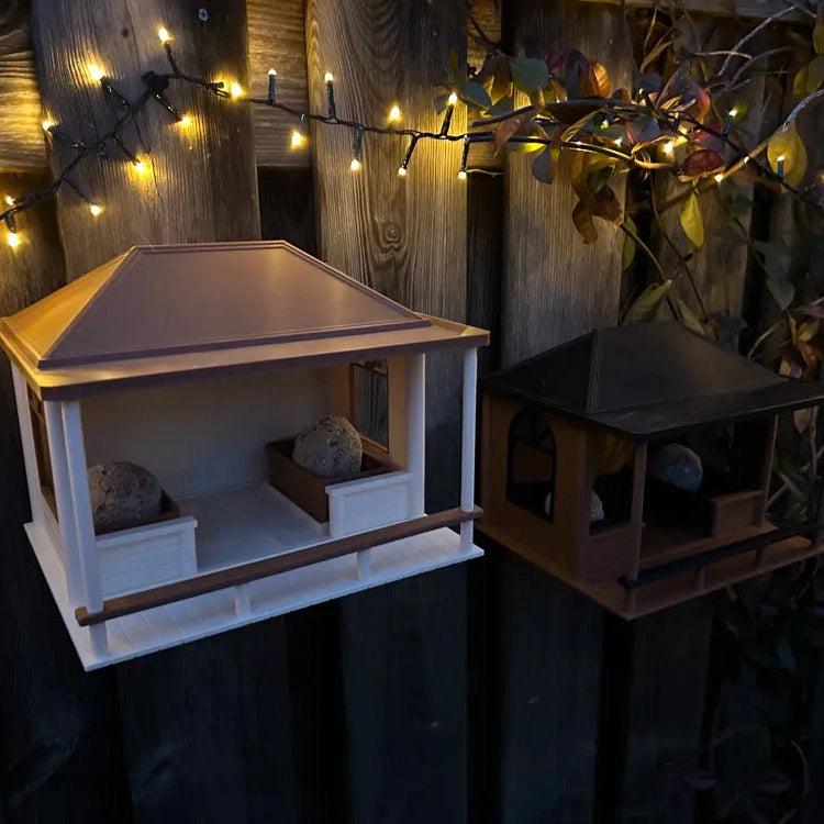 Classic Barn-Style Bird Feeder with Removable Roof | Outdoor Garden