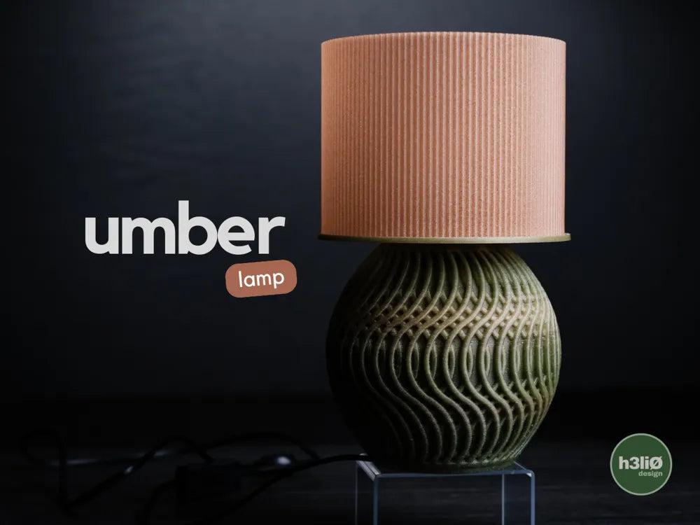 Umber Modular Table Lamp with Interchangeable Shade | Modern Ambient Lighting - Modular Table Lamp - Adjustable Lighting