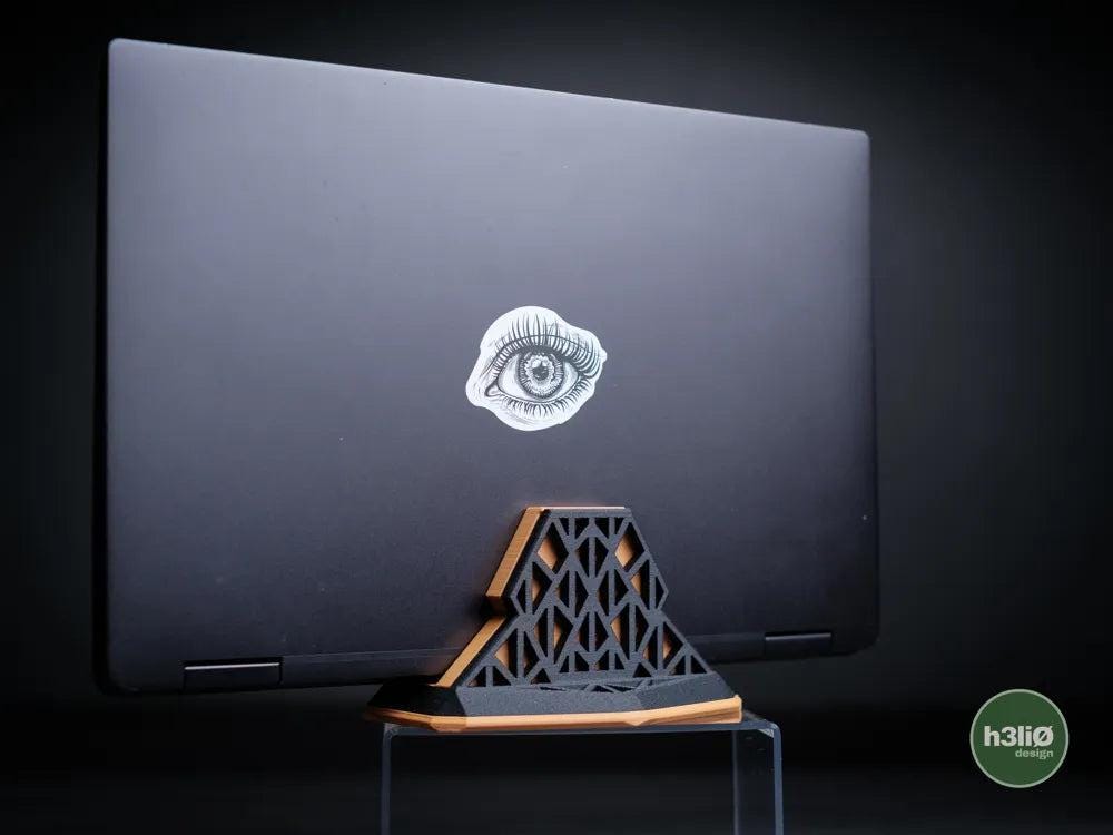 Rift Vertical Laptop Stand with Modular Gap Inserts | Compact Desk Storage - Modular Laptop Stand - Compact Desk Organizer