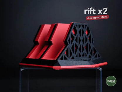 Rift X2 Dual Vertical Laptop Stand with Modular Inserts | Compact Desk Storage - Dual Vertical Laptop Stand - Compact Desk Organizer