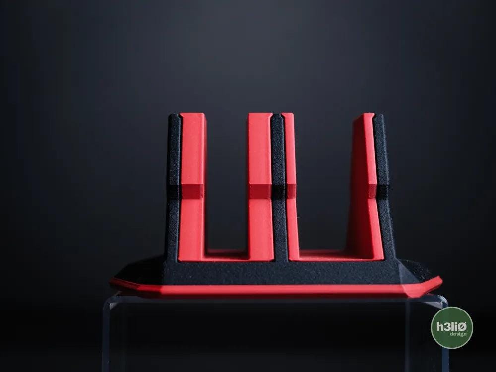 Rift X2 Dual Vertical Laptop Stand with Modular Inserts | Compact Desk Storage - Dual Vertical Laptop Stand - Compact Desk Organizer