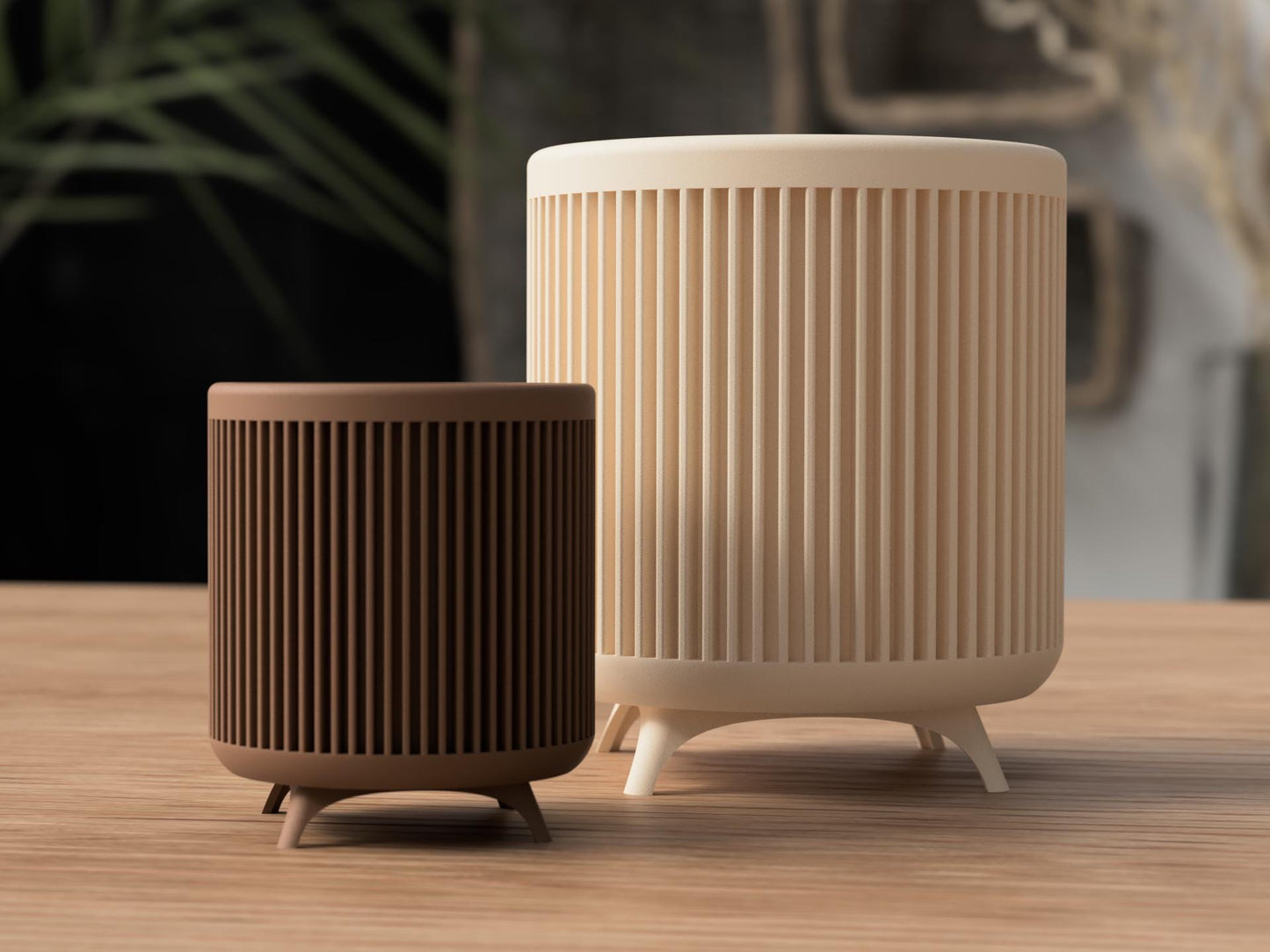 Midcentury Planter with Legs - Modern Minimalist Elevated Pot