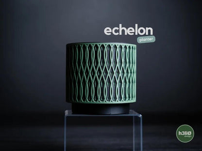 Echelon Geometric Planter with Elevated Drip Tray | Modern Indoor Pot