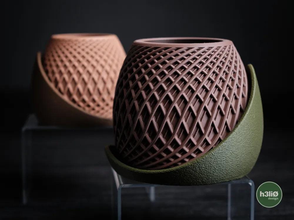 Stryde Lattice Planter with Elevated Drip Plate | Modern Indoor Pot