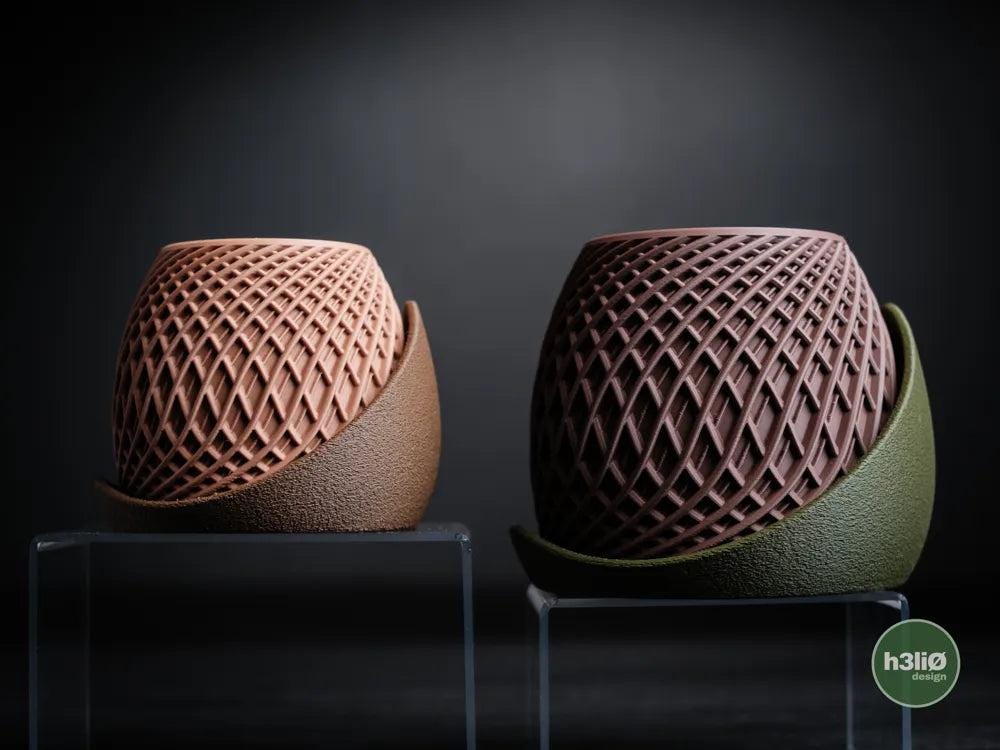 Stryde Lattice Planter with Elevated Drip Plate | Modern Indoor Pot