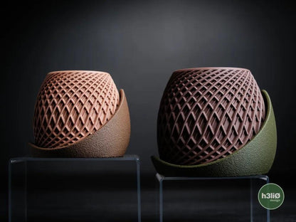 Stryde Lattice Planter with Elevated Drip Plate | Modern Indoor Pot