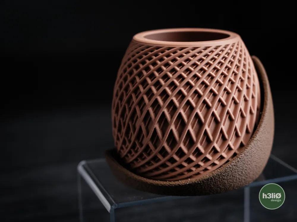 Stryde Lattice Planter with Elevated Drip Plate | Modern Indoor Pot