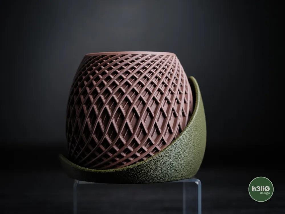 Stryde Lattice Planter with Elevated Drip Plate | Modern Indoor Pot