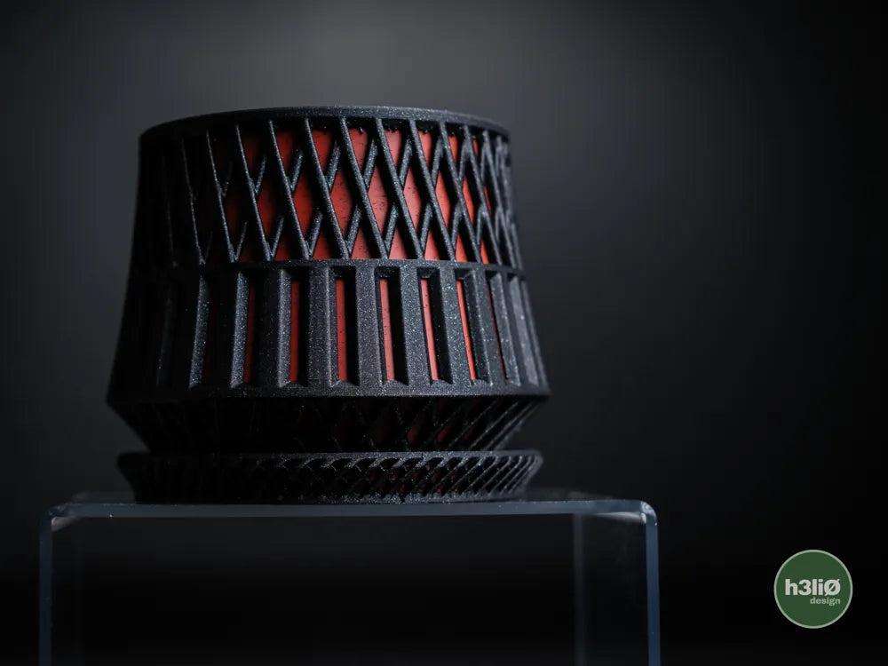 Axon Textured Planter with Elevated Drip Plate | Modern Indoor Pot