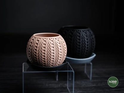 Fusion Elevated Planter with Integrated Drip Plate | Modern Indoor Pot