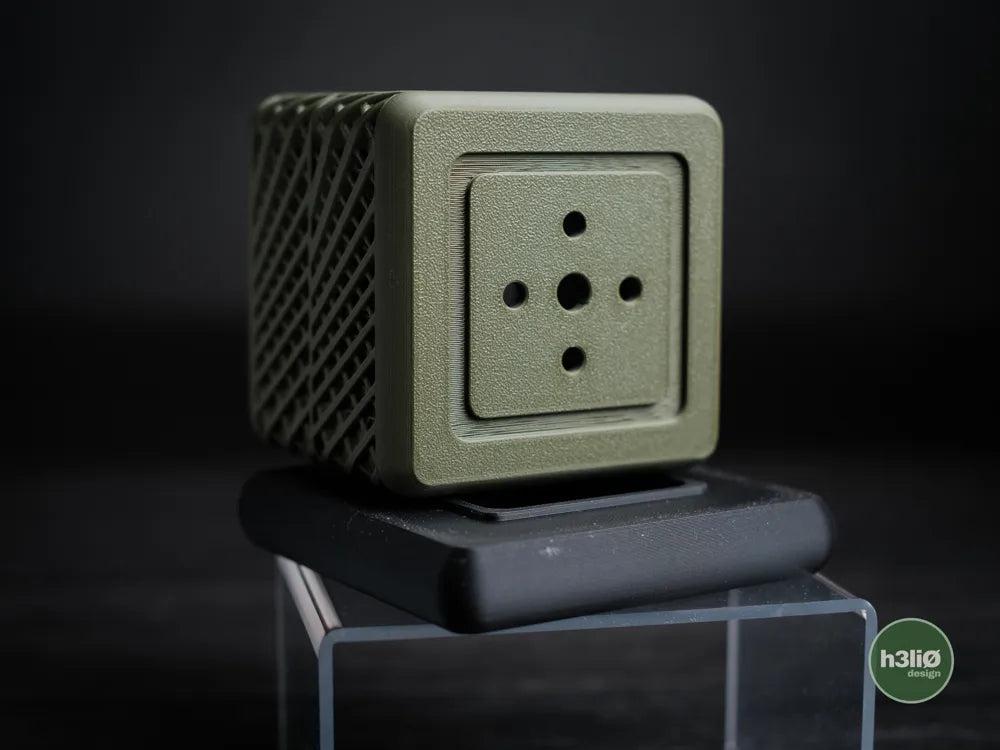 Qube Square Planter with Elevated Drip Plate | Modern Indoor Pot