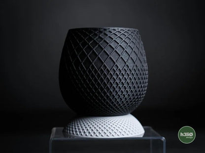 Miro Patterned Planter with Elevated Drip Plate | Modern Indoor Pot